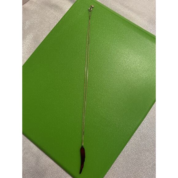 Victoria's Secret Long Wing Necklace Costume Jewelry Black Rhinestone Gold - Picture 3 of 4